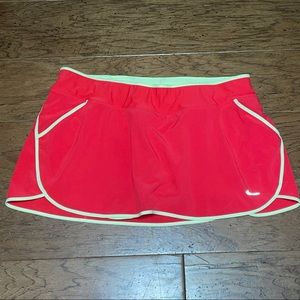 NIKE WOMEN'S SKORT RED FLAT FRONT ATHLETIC DRAWSTRING SKORT W/POCKETS XL